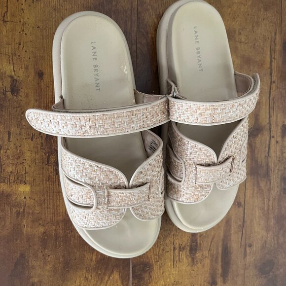 Lane Bryant 9W Slip-On, Sandals Adjustable with Extra Cushioned Sole for Comfort - Picture 4 of 13